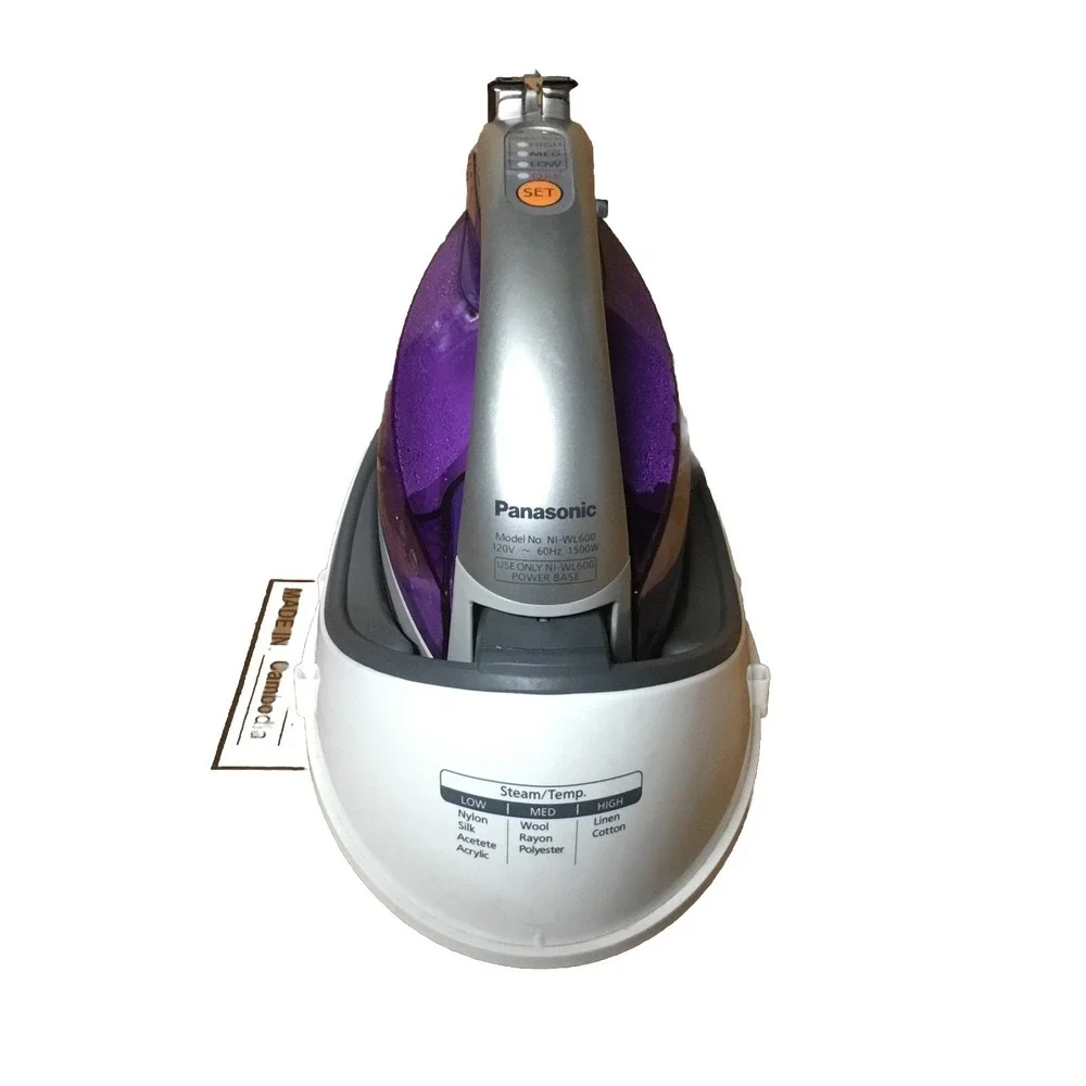 Panasonic NI-WL600 Portable Cordless Steam Iron 360 Freestyle w/ Cover Tested